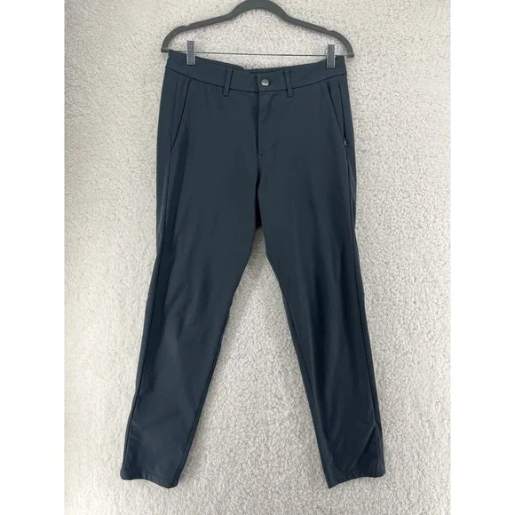Lululemon Men's Blue Gray Commission Pant Slim Warpstreme Size 30 Inseam - Picture 1 of 12